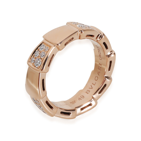 BVLGARI Serpenti Fashion Ring in 18k Rose Gold 0.34 CTW - Picture 3 of 4